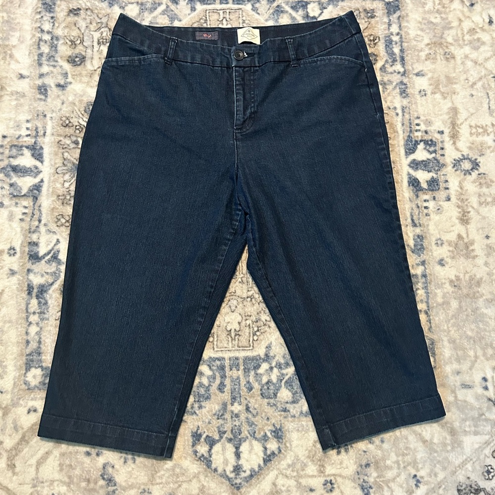St. John’s Bay Dark Blue Denim Capris